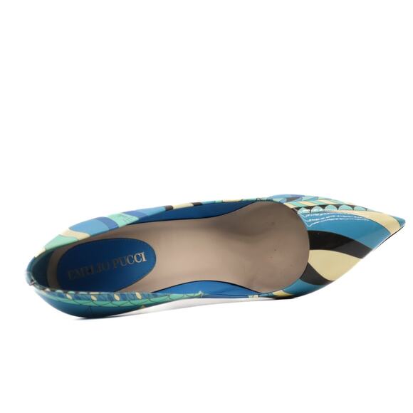 Emilio Pucci Patent Leather Abstract Printed Pumps Size 39 EU - Picture 5 of 12